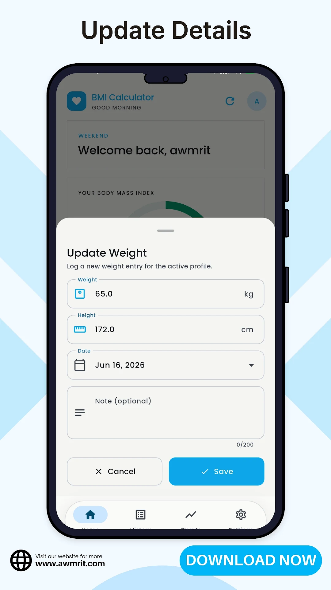 BMI Calculator - Weight Tracker screenshot 3