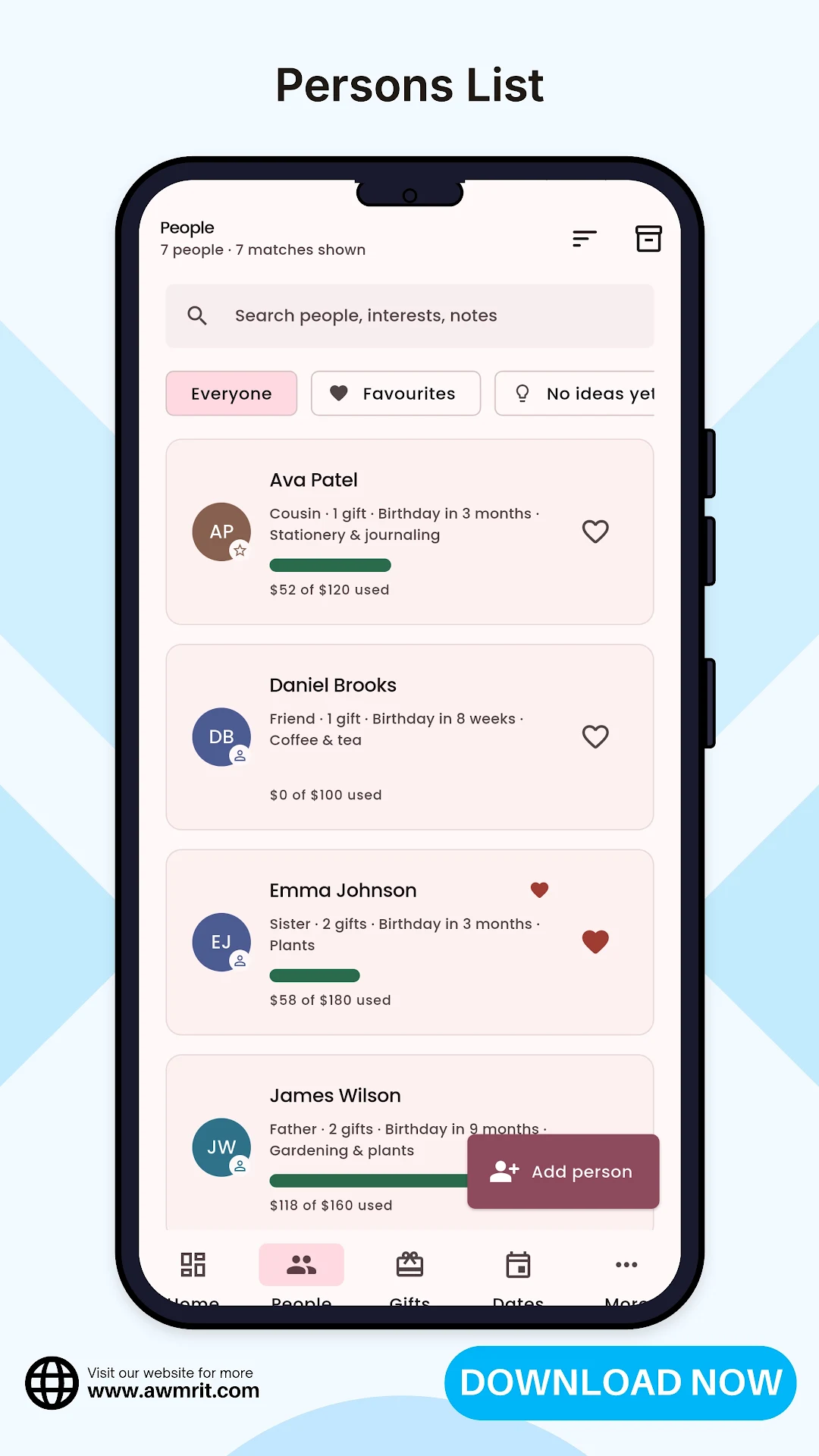 Gift List Planner - Budget screenshot 5