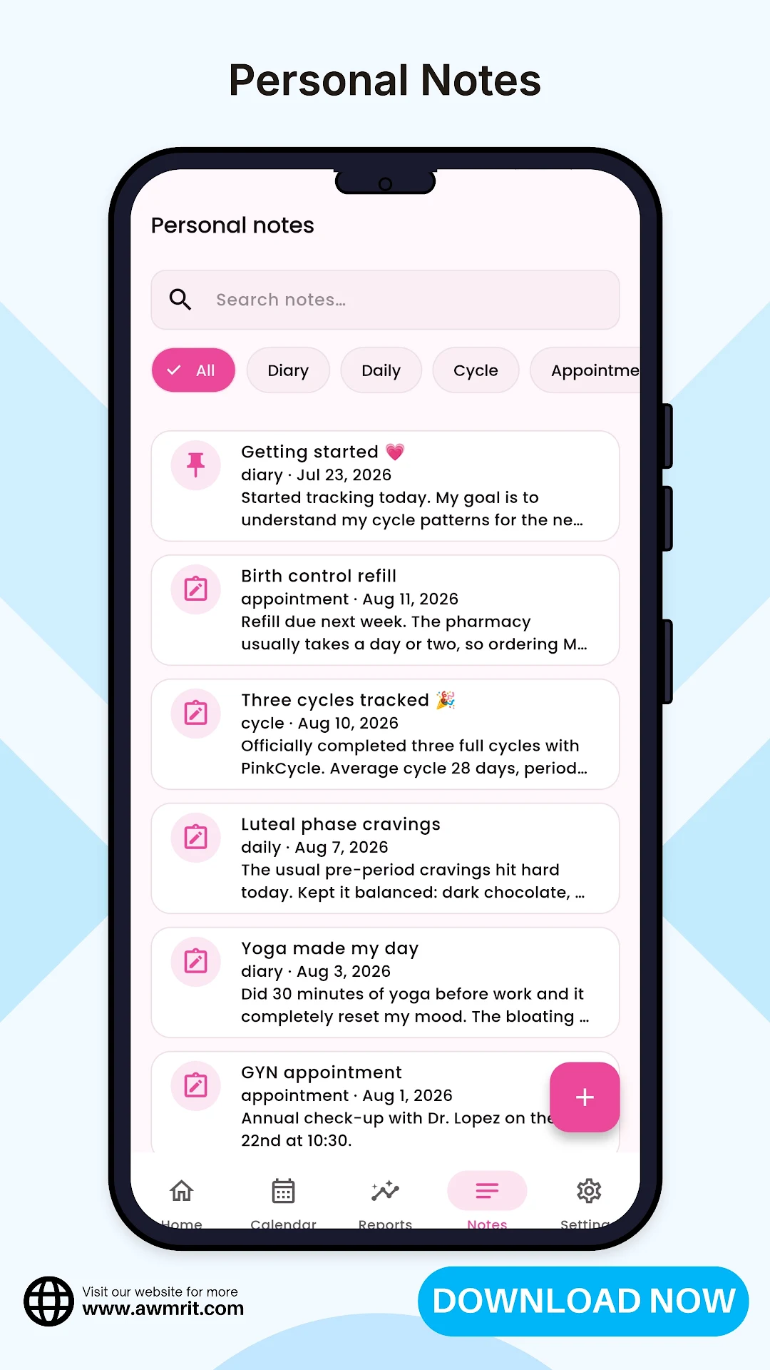 PinkCycle - Period Tracker screenshot 7