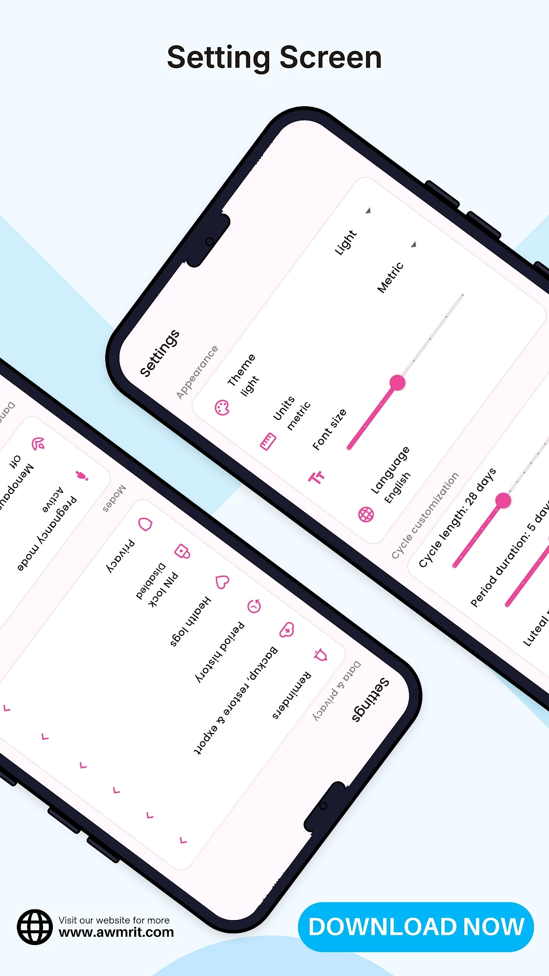PinkCycle - Period Tracker screenshot 8