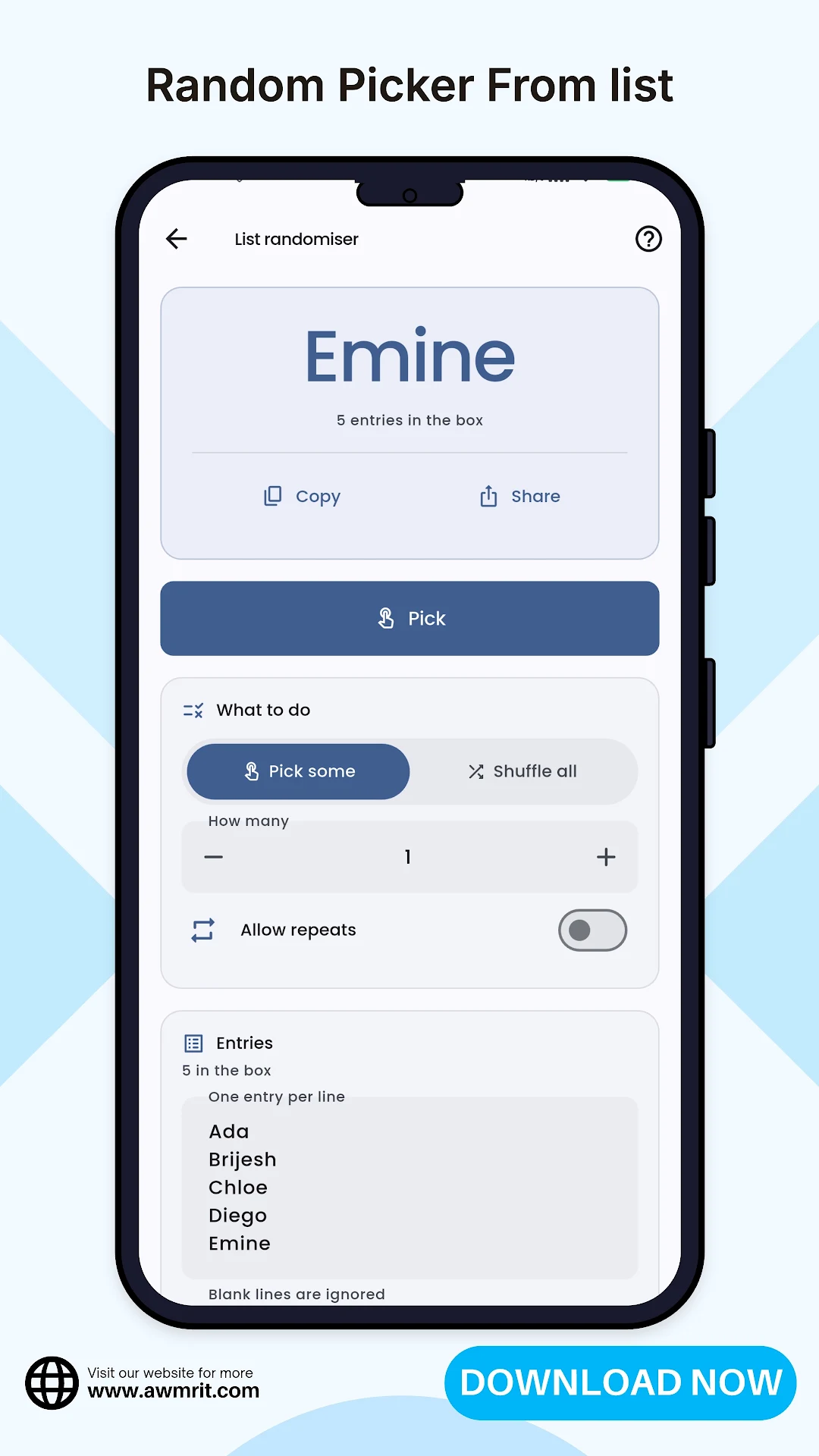 Random Number Generator & Dice screenshot 3