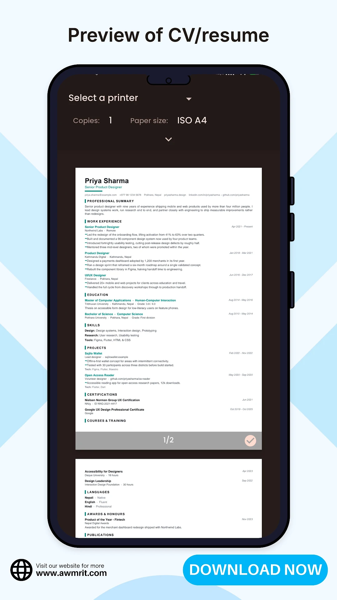 Resume Builder - CV Maker screenshot 7