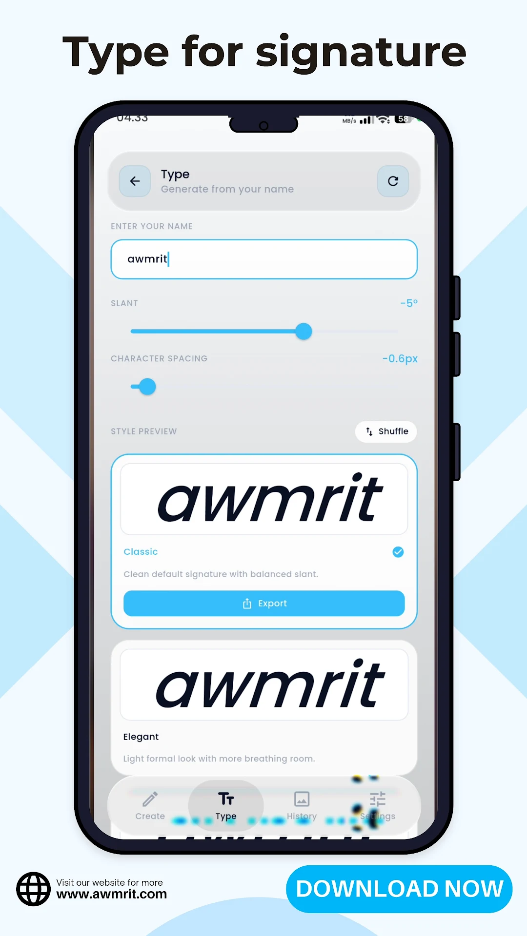 Signature Maker - Draw & Type screenshot 3