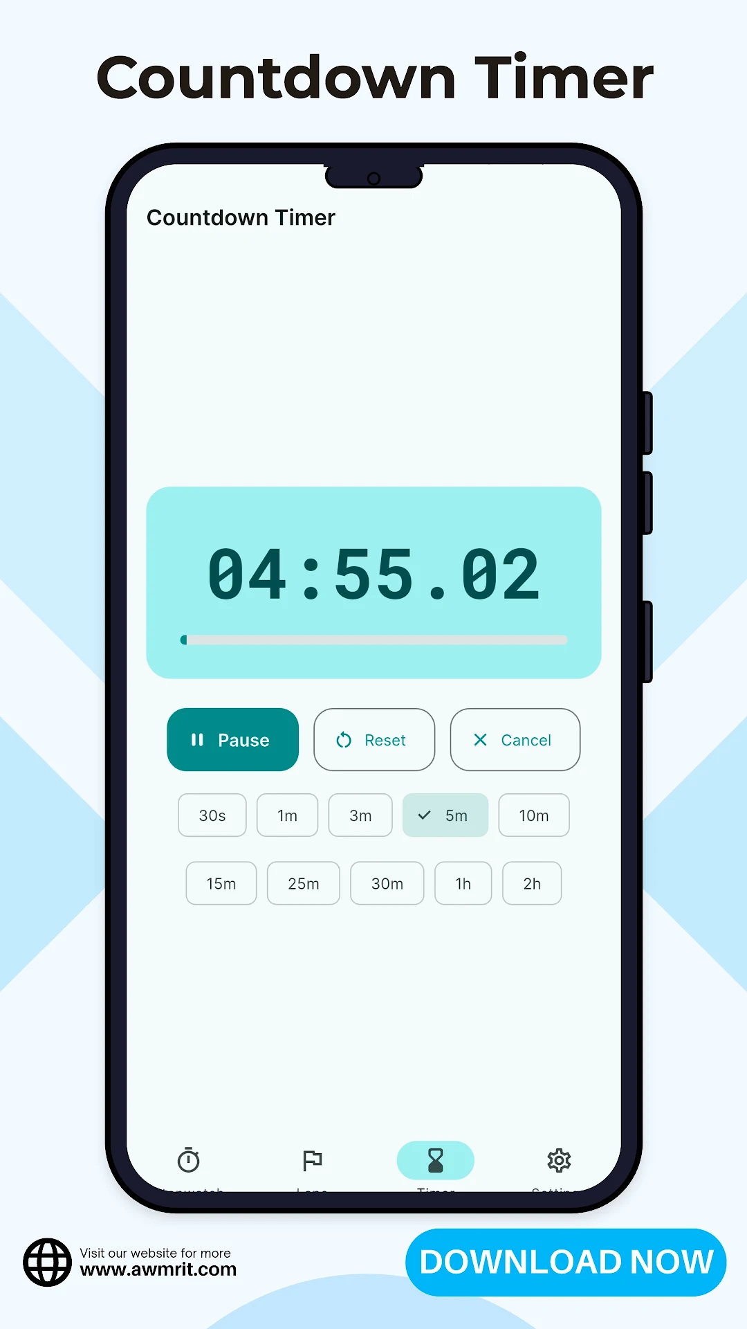 Stopwatch - Precise Laps & Timer screenshot 2