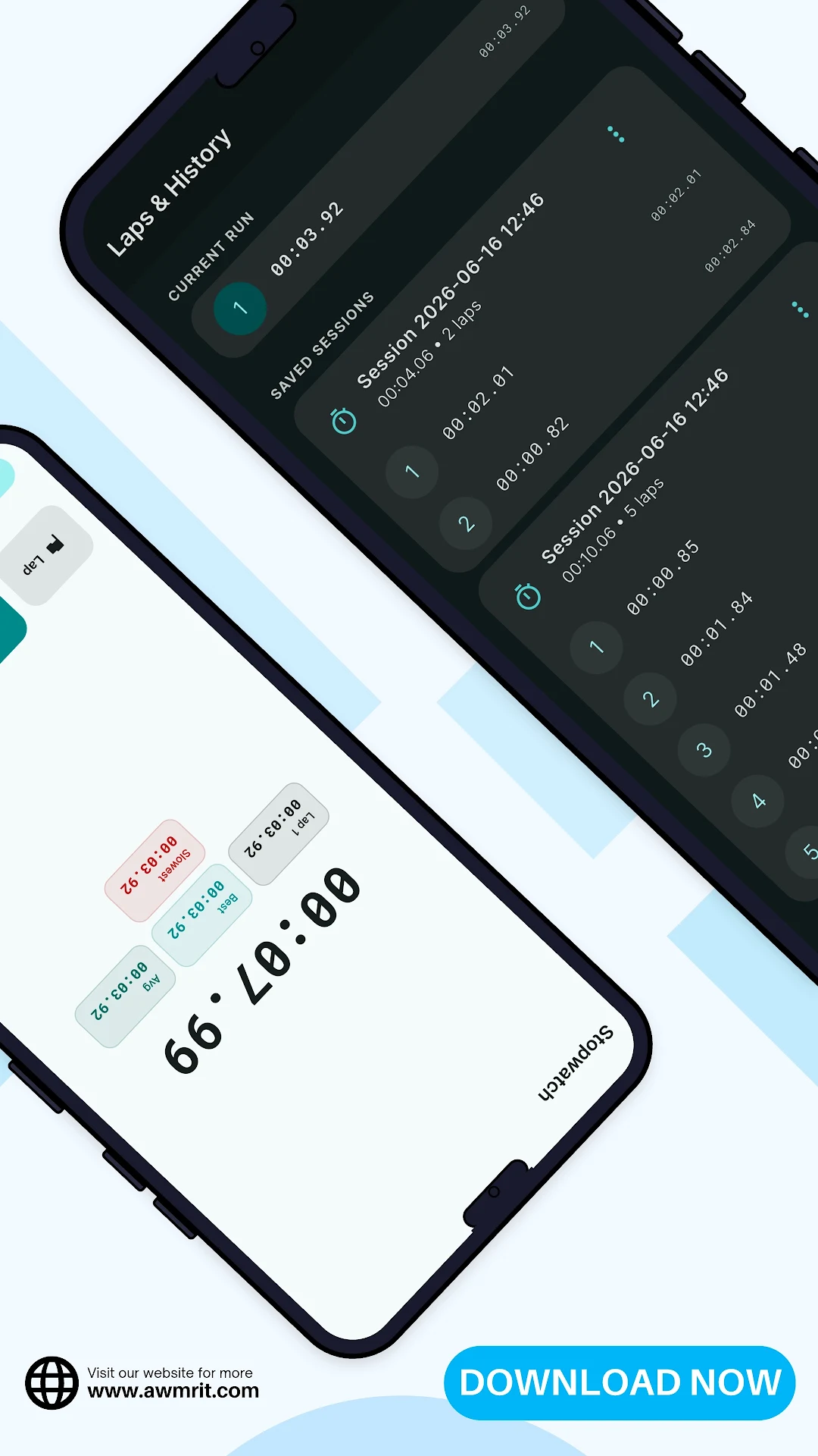 Stopwatch - Precise Laps & Timer screenshot 4